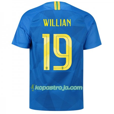 Billiga Fotbollströjor Brasilien Willian 19 VM 2018 Borta tröja